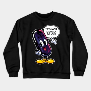 Black Pill ~ Retro Cartoon Mascot Crewneck Sweatshirt